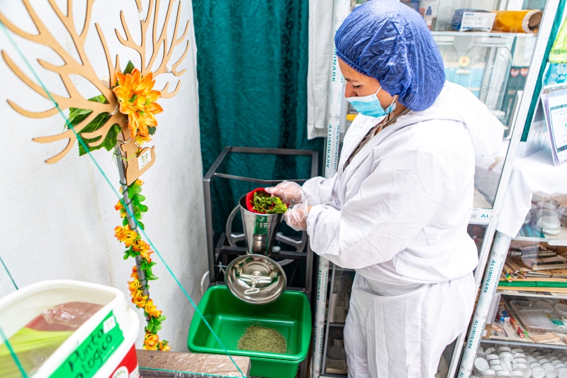 Foto de una colaboradora trabajando