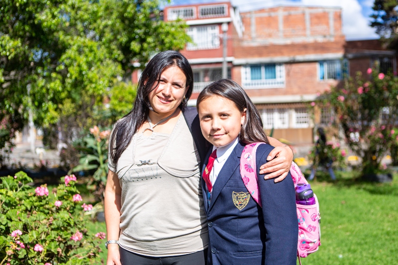 Foto de Jhoana Contreras y su hija
