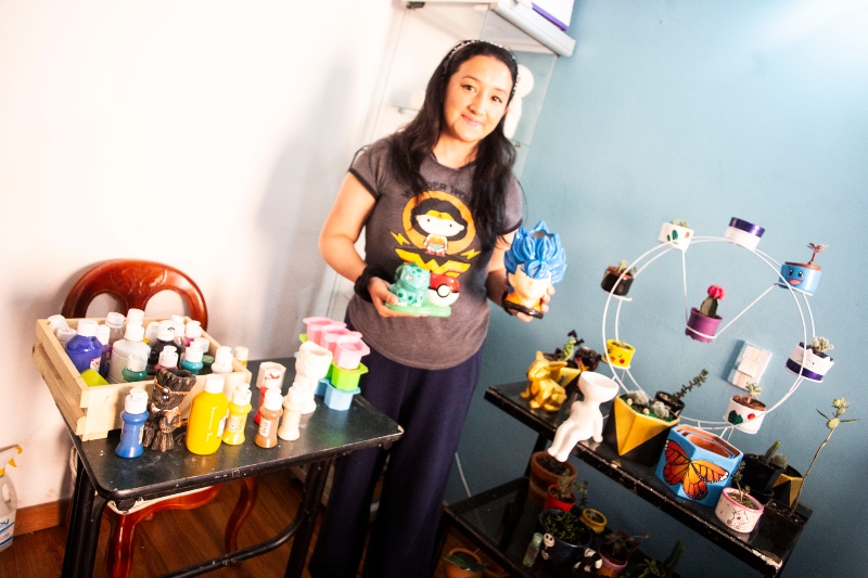 Foto de Diana Buitrago y su emprendimiento