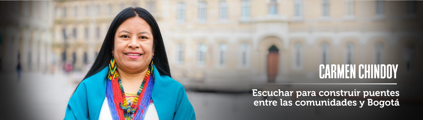 Foto de Carmen Chindoy sonriendo