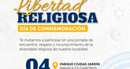 Conmemoramos la libertad religiosa como un derecho que nos une en el respeto, la convivencia y el reconocimiento de la diversidad.