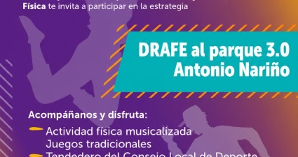 DRAFE al Parque 3.0 llega a Antonio Nariño con deporte, recreación y actividad física
