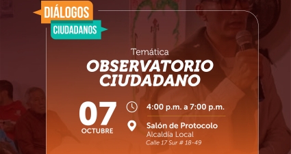 Antonio Nariño abre un nuevo espacio de Diálogos Ciudadanos sobre el Observatorio Ciudadano