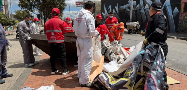 Recolección de residuos en la calle 26