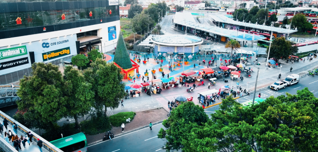 Organización espacio público Portal Calle 80