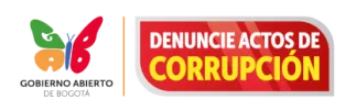 Denuncie actos de corrupción - Gobierno abierto de Bogotá