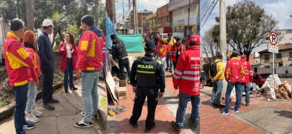 La jornada inició a las 5:00 a. m. y contó con la participación de 9 gestores de seguridad y convivencia, 2 policías, 2 auxiliares y 1 uniformado encargado de medidas correctivas