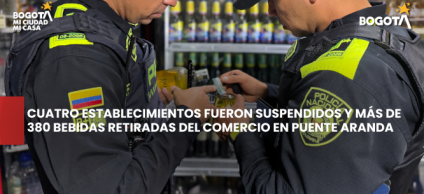 Cuatro establecimientos fueron suspendidos y más de 380 bebidas retiradas del comercio en Puente Aranda