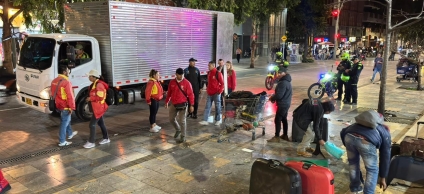 Operativo de recuperación de espacio público entre calles 19 y 24, como parte de estrategia nocturna de lunes a jueves desde las 6:00 p.m.