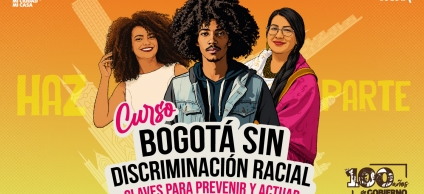Pieza de invitación curso Bogotá sin Racismo