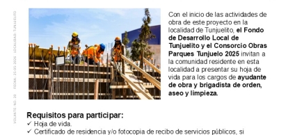 CONTRATACIÓN DE MANO DE OBRA NO CALIFICADA - CONTRATO 675-2025 - TUNJUELITO