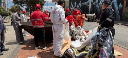 Recolección de residuos en la calle 26