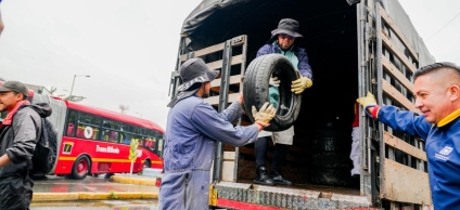 Llantatón en Tunjuelito