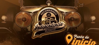 pieza grafica invitación a la exhibición de autos y motos el 20 de julio