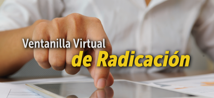 En la imagen se aprecia un usuario consultando la Ventanilla de Radicación a través de un dispositivo táctil. 