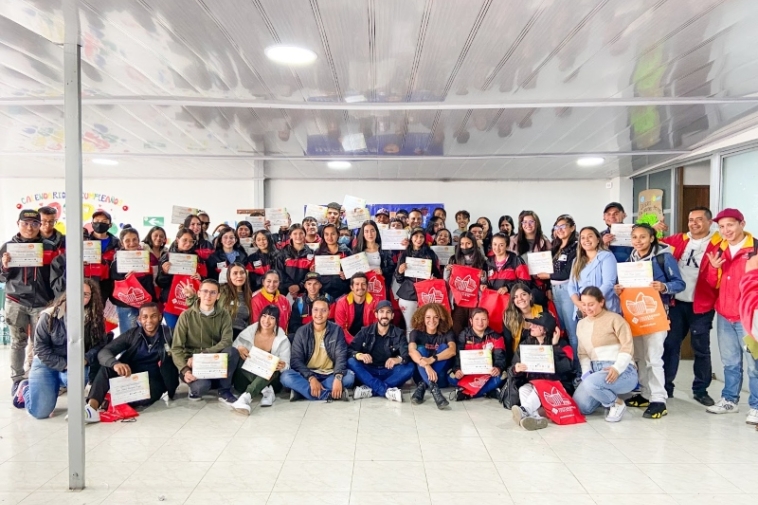 Foto de los participantes por la localidad de San Cristóbal
