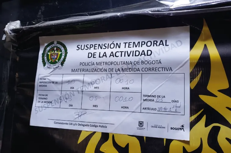 Foto de el sello de sellamiento en un establecimiento