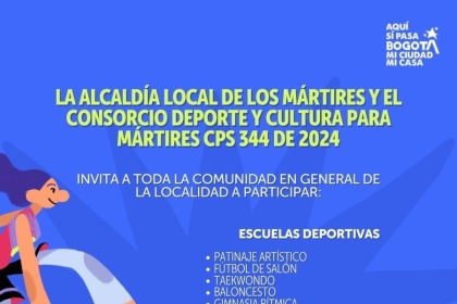 Imagen informativa sobre convocatoria para las inscripciones en las escuelas de formación