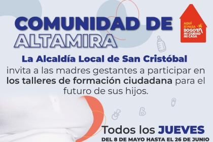 Talleres de formación ciudadana, madres gestantes