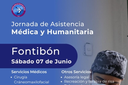 imagen de invitación a la jornada medica humanitaria que se realizara el sábado 7 de junio. 