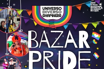 Pieza gráfica sobre bazar pride