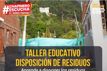 Pieza gráfica de evento de disposición de residuos en Chapinero