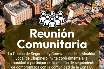 Pieza sobre reunión comunitaria de seguridad