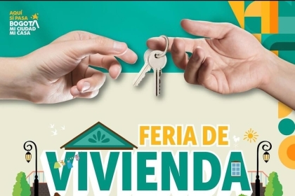 pieza informativa sobre la feria de vivienda que se llevará a cabo en el salón comunal cofradía de 9 a 5 de la tarde. 