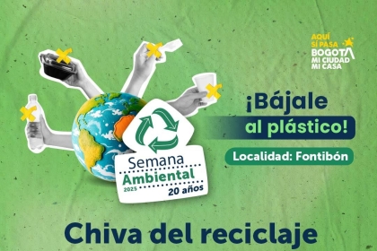 imagen de invitación al evento de la chiva del reciclaje 