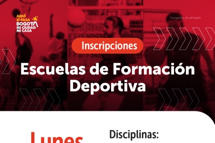 Pieza gráfica que tiene información de las inscripciones.