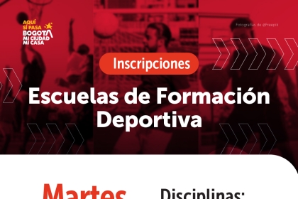 Pieza gráfica que tiene información de las inscripciones.