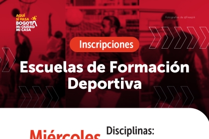 Pieza gráfica que tiene información de las inscripciones.