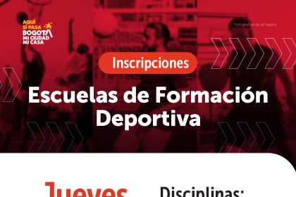 Pieza gráfica que tiene información de las inscripciones.