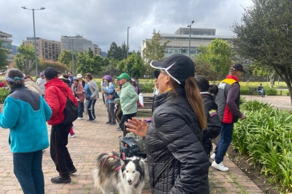 na Actividad de la Alcaldía Local de Teusaquillo, celebrando la vida y la actividad
