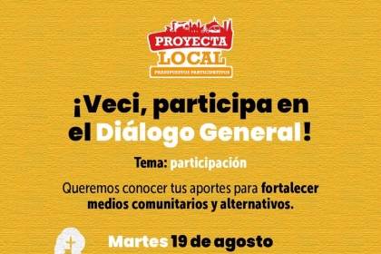 Veci, te invitamos a participar en el Diálogo General 💬.