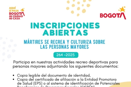 Invitación Actividades Recreo Deportivas para personas mayores