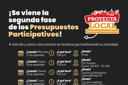 Segunda fase Presupuestos participativos 