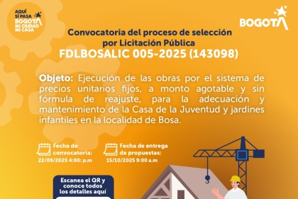 Convocatoria pública FDLBOSALIC 005-2025 (143098)