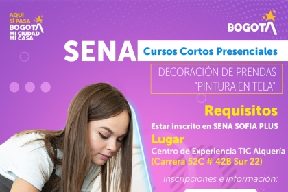 Decoración de prendas "Pintura en tela" - Cursos Cortos Presenciales