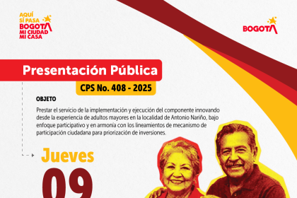 Presentación Pública del CPS No. 408 - 2025 en Antonio Nariño