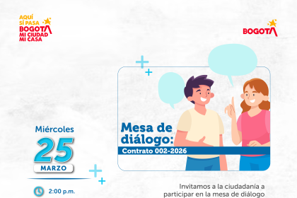 Mesa de diálogo en Antonio Nariño – Contrato 002-2026