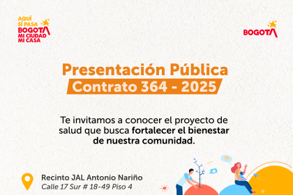 Presentación Pública Contrato 364 - 2025 en Antonio Nariño