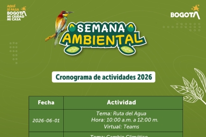 Semana Ambiental – Cronograma de Actividades 2026