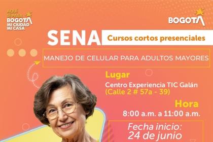 SENA – Cursos Cortos Presenciales Manejo de Celular para Adultos Mayores