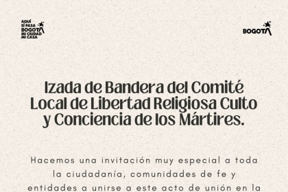 Izada de banderas para la comunidad