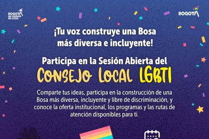 Sesión Abierta del Consejo Local LGBTI de Bosa