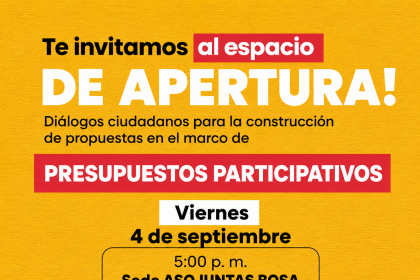 Espacio de apertura de los Presupuestos Participativos en Bosa