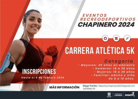 Inscripciones Carrera Atlética 5K Chapinero