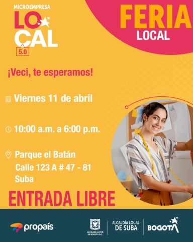 Pieza gráfica Feria Microempresa Local 11 de abril en Suba