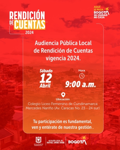 Pieza de invitación a la jornada de rendición de cuentas